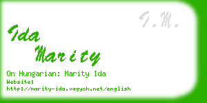 ida marity business card